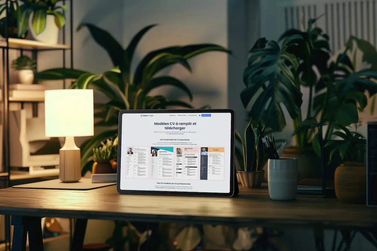 screen modele cv tablette